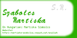 szabolcs martiska business card